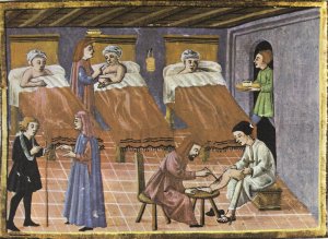 1. hospital medieval miniatura s. XV